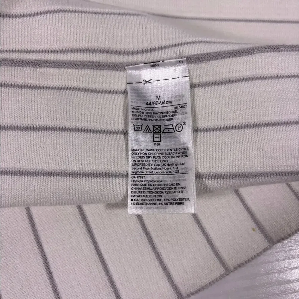 Banana Republic Light Gray Ribbed Scoop-Neck Mini Dress Size Medium T7